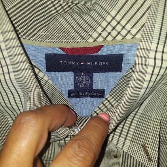Mens Tommy Hilfiger Long Sleeve Casual Button Down Shirt - Picture 2 of 2